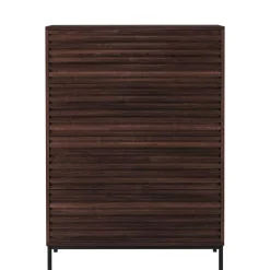 80 cm breite Hochkommode in Walnuss Optik - Teleska