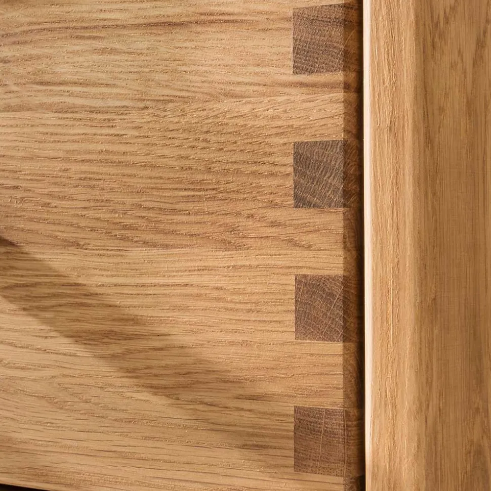 46 cm breite Nachtkommode aus geölter Eiche - Teano