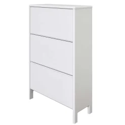 82 cm breite Schuhkommode in Weiß gewachst - Oranias