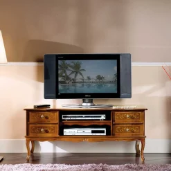 123 cm breite TV Kommode Agosto im Barockstil