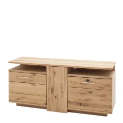 150 cm breite TV Kommode in Eiche Bianco - Crokas