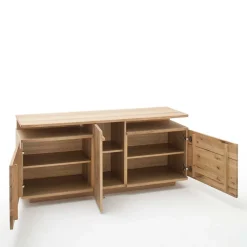 150 cm breite TV Kommode in Eiche Bianco - Crokas