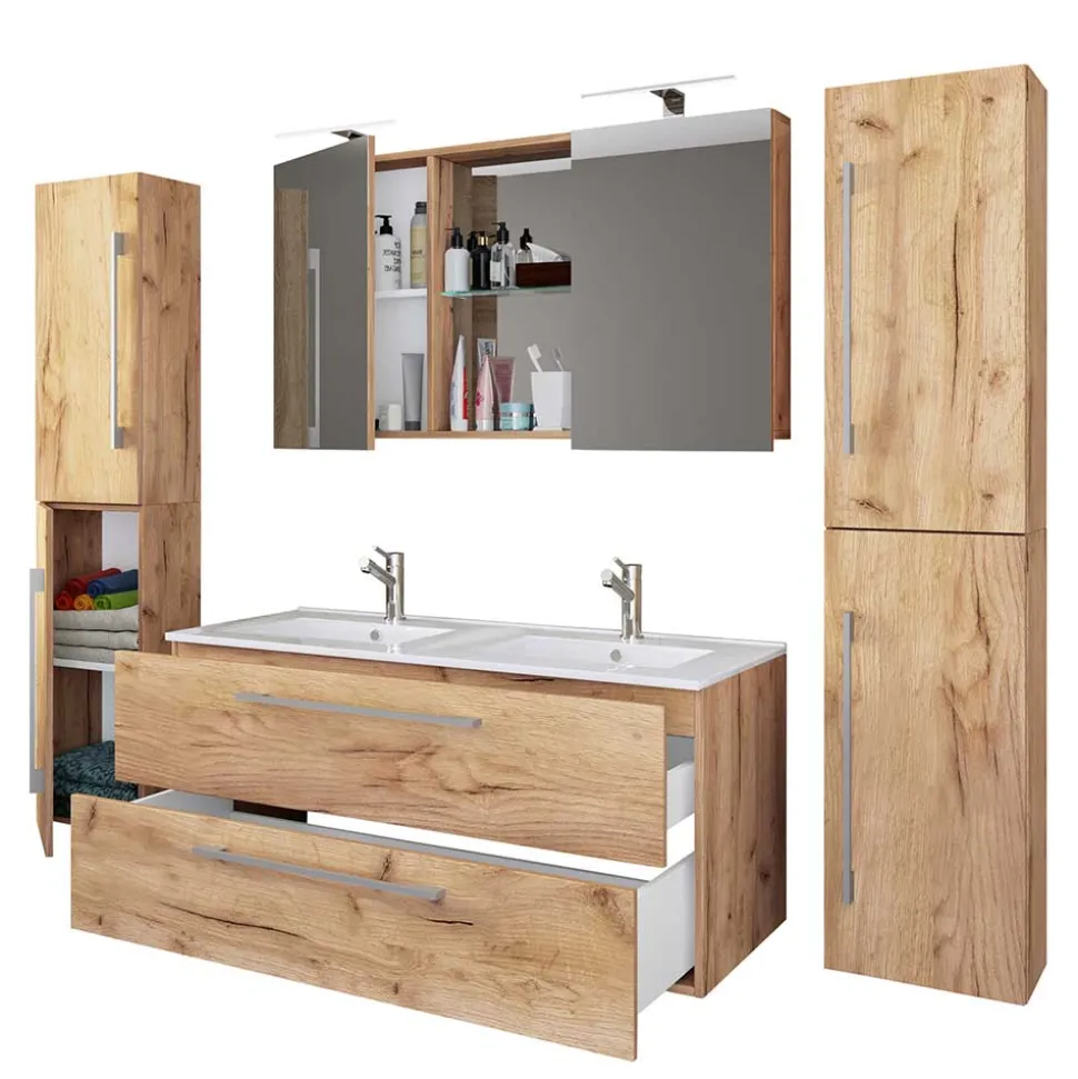 178 cm breiter Badblock Einzelmöbel - Ursela (vierteilig)