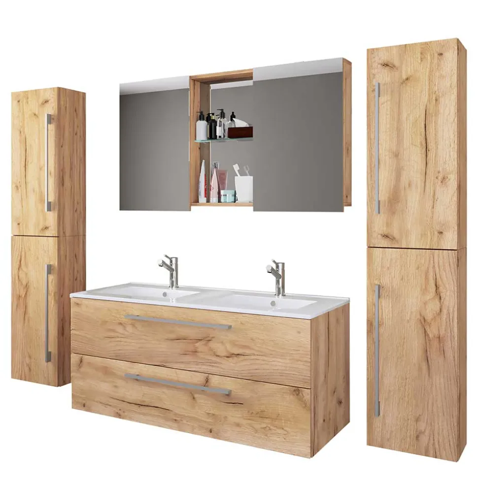 178 cm breiter Badblock Einzelmöbel - Ursela (vierteilig)