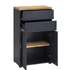 60 cm breiter Badschrank in Anthrazit - Rigori