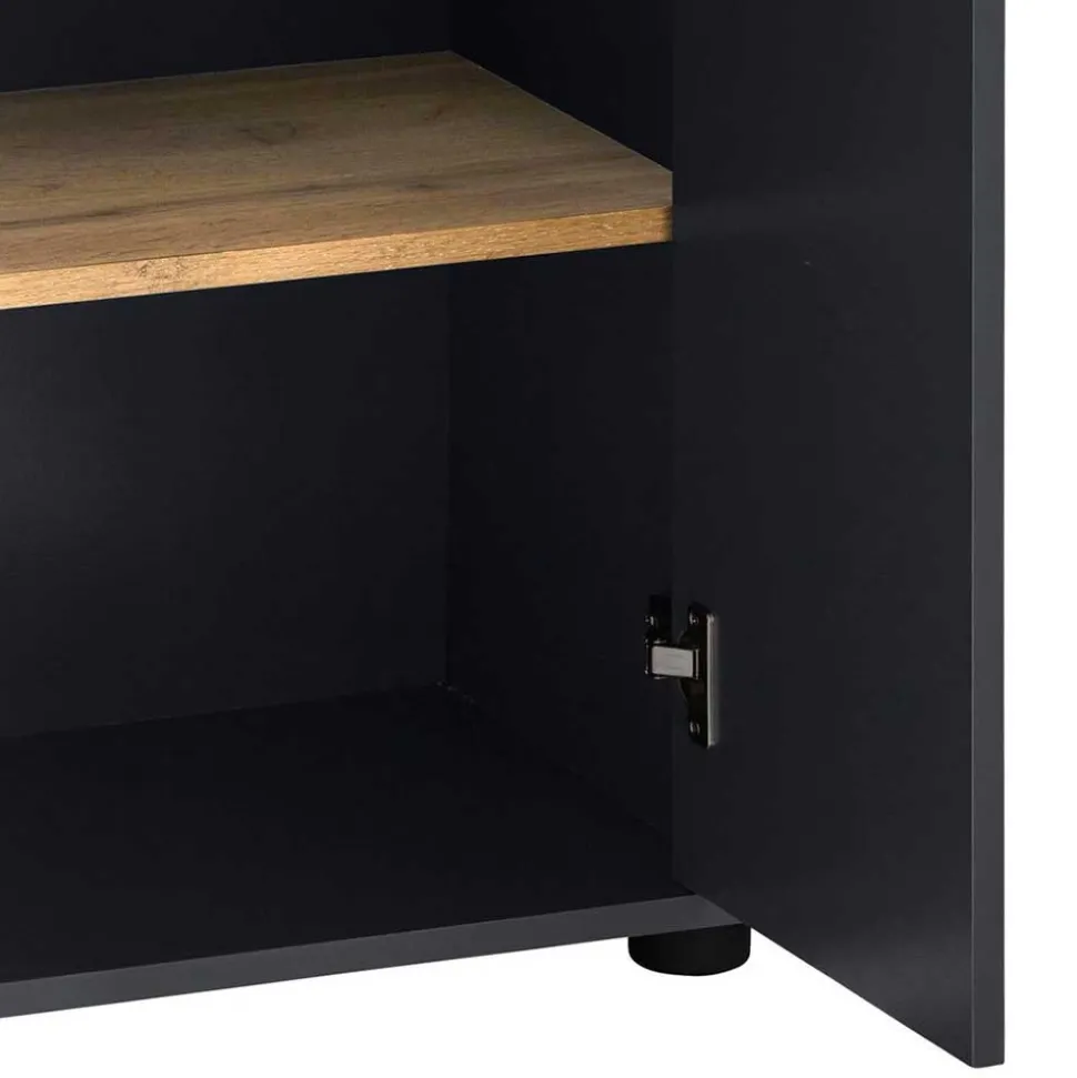 60 cm breiter Badschrank in Anthrazit - Rigori