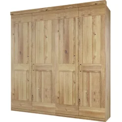 200 cm breiter Kleiderschrank 4-türig in Asteiche - Zamron