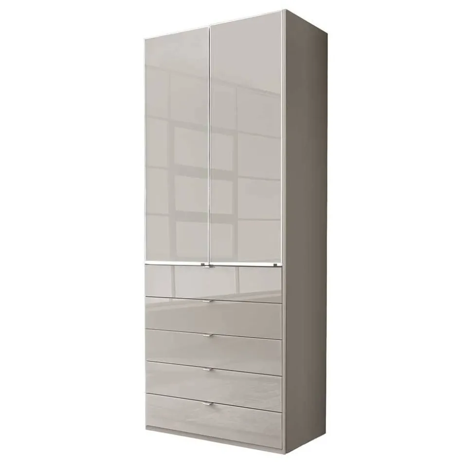 100 cm breiter Schlafzimmerschrank in Hellgrau - Nucina