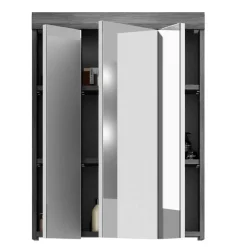 60 cm breiter Spiegelschrank fürs Badezimmer in Grau - Nancys