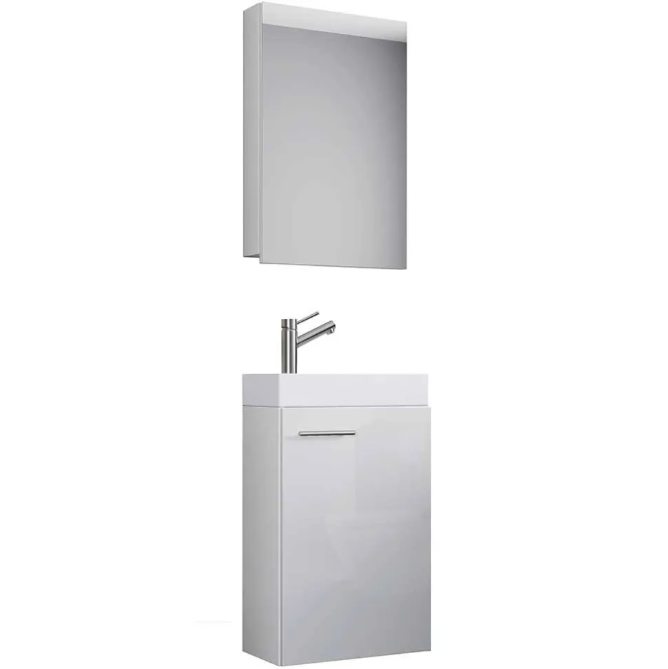 41 cm breiter Waschplatz in Weiß - Vulcanos (zweiteilig)