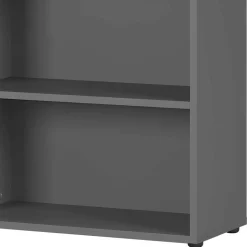 80 cm breites 3 Fächer Aktenregal in dunklem Grau - Valcau