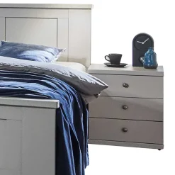 140 cm breites Bett im modernen Landhaus Look - Ridonna