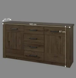 165 cm breites Flur-Sideboard mit Metallgriffen - Riostar