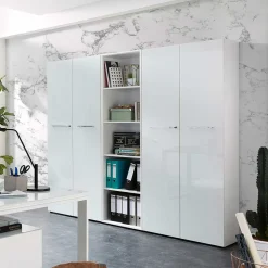 196 cm hohe Büro Schränke & Regal - Fidania I (dreiteilig)