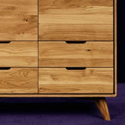 92 cm hohe Kombikommode aus Wildeiche - Eavy