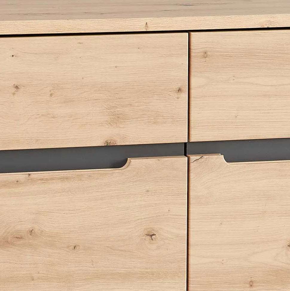 122 cm hoher Aktenschrank mit zwei Türen - Kuetra