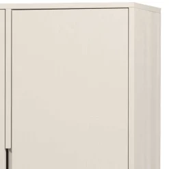 149 cm hoher Schrank in Hellgrau - Lergavano