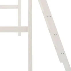 175 cm hohes Hochbett mit Leiter in Weiß - Saludio