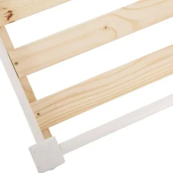 175 cm hohes Hochbett mit Leiter in Weiß - Saludio