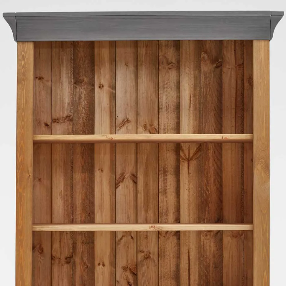 202 cm hohes Landhaus Bücherregal zweifarbig - Eshelas