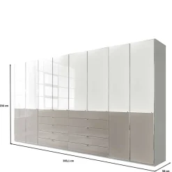 394 cm Kleiderschrank mit acht Türen - Pascan