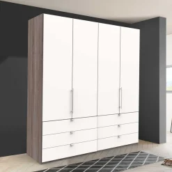 200 cm Kombi Kleiderschrank mit 58 cm Tiefe - Tivierto
