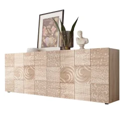 241 cm langes Sideboard in Eiche Sonoma Dekor - Bielvas