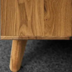 220 cm langes TV Lowboard in Wildeiche mit Weiß - Diesta I