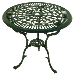 70 cm runder Gartentisch in Grün aus Metall - Jenson