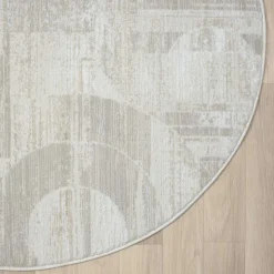 120 cm runder Teppich gemustert - Anika