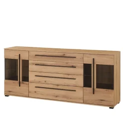 200 cm Sideboard mit Glaseinsätzen - Brocus