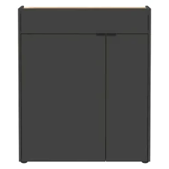 22 cm tiefer Schuhschrank in Dunkelgrau - Sidgarus