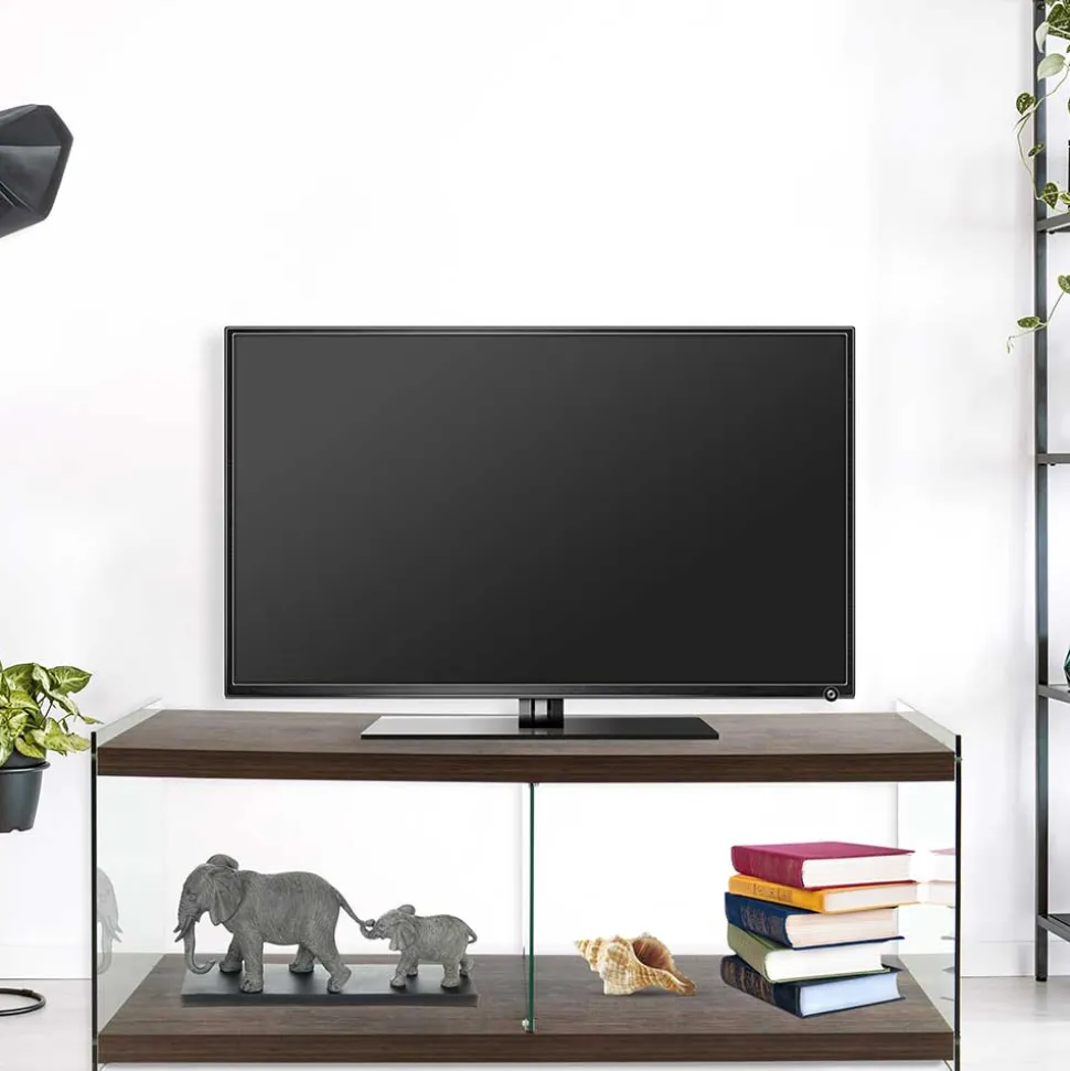 120 cm TV Element in Nussbaum & Transparent - Tomima