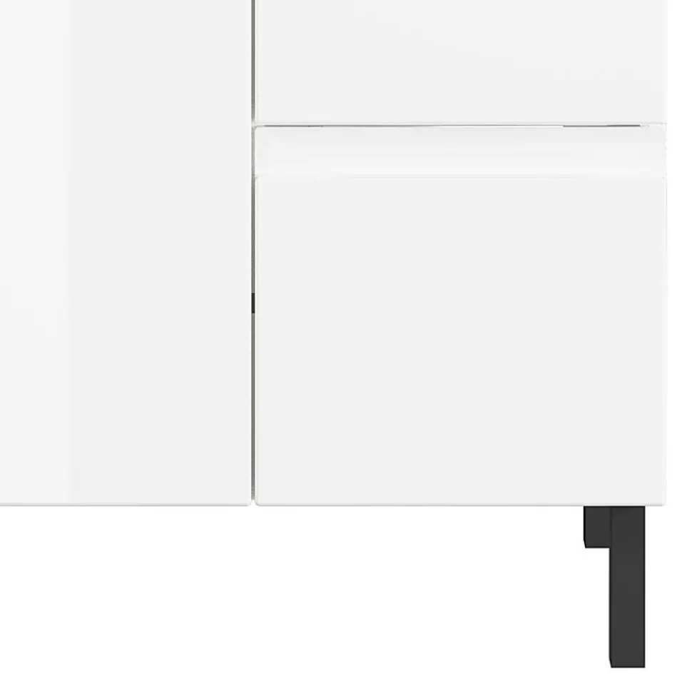 60 cm Waschbeckenschrank in Weiß Hochglanz - Loeesa