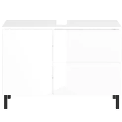 80 cm Waschbeckenschrank in Weiß Hochglanz - Loeesa