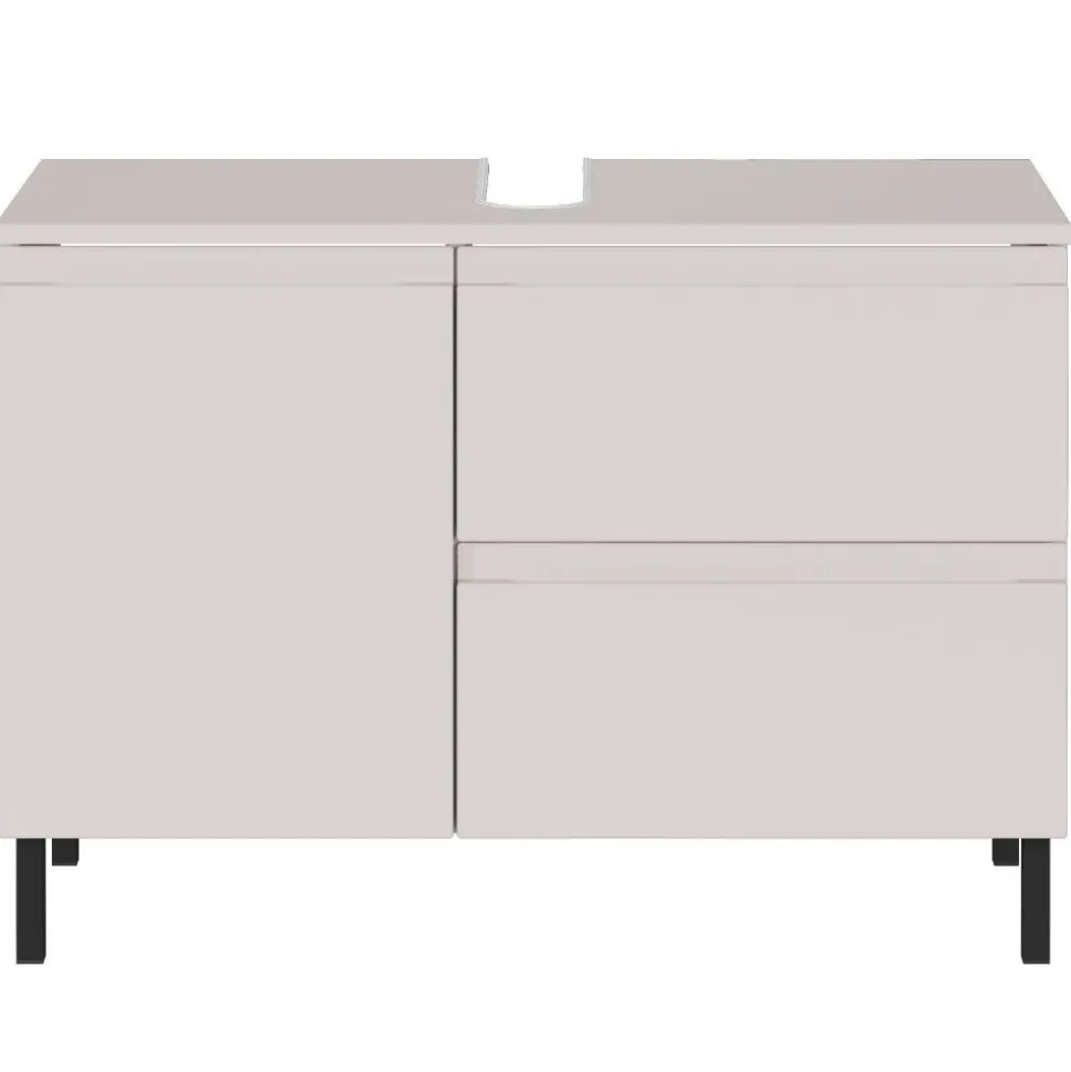 80 cm Waschbeckenschrank in Hellgrau - Dadra