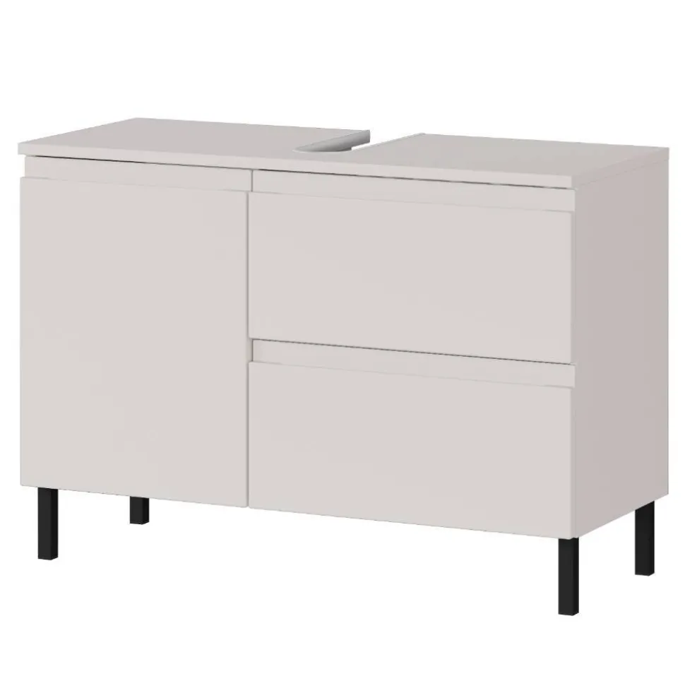 80 cm Waschbeckenschrank in Hellgrau - Dadra