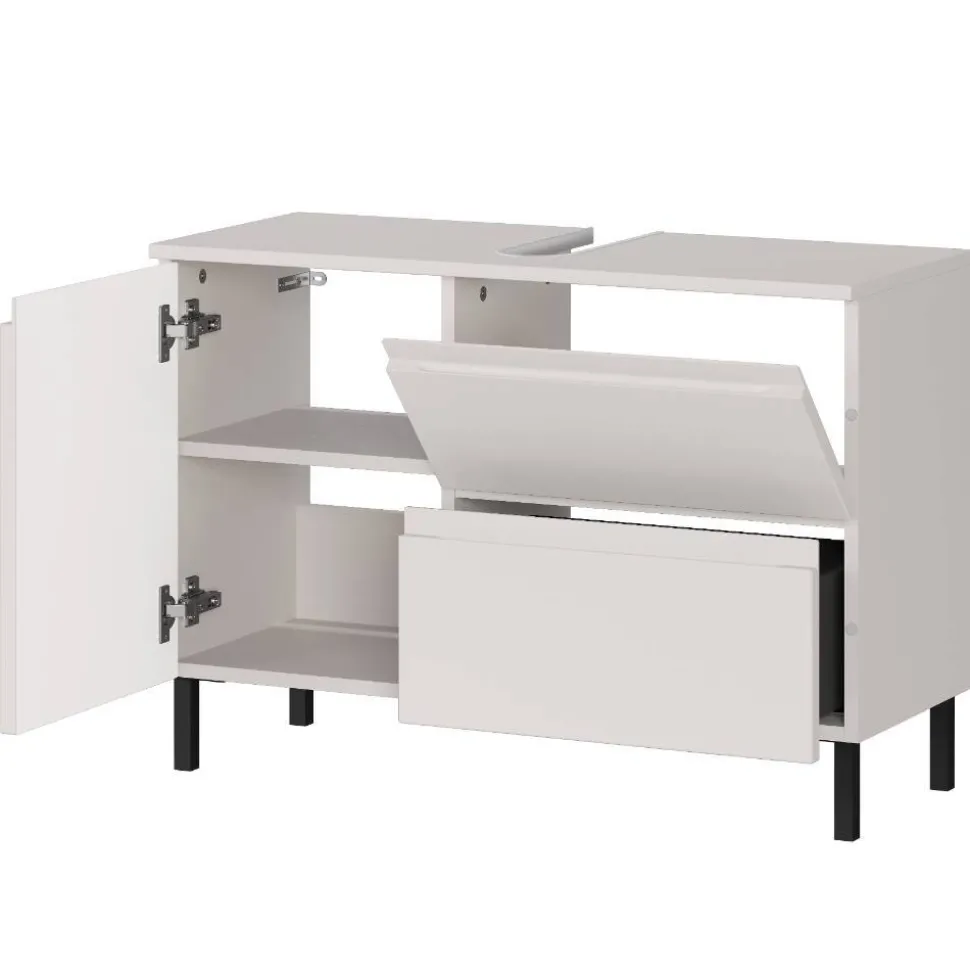 80 cm Waschbeckenschrank in Hellgrau - Dadra