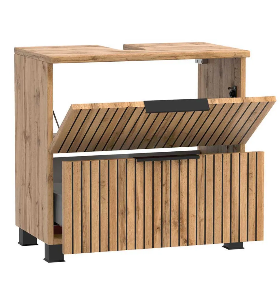 60 cm Waschplatz & Unterschrank Set - Crystoga (dreiteilig)