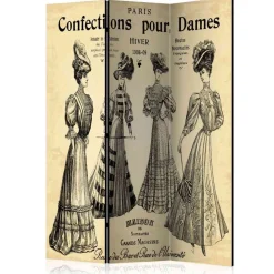 3 Elemente Paravent für Ankleidezimmer - Elefontra