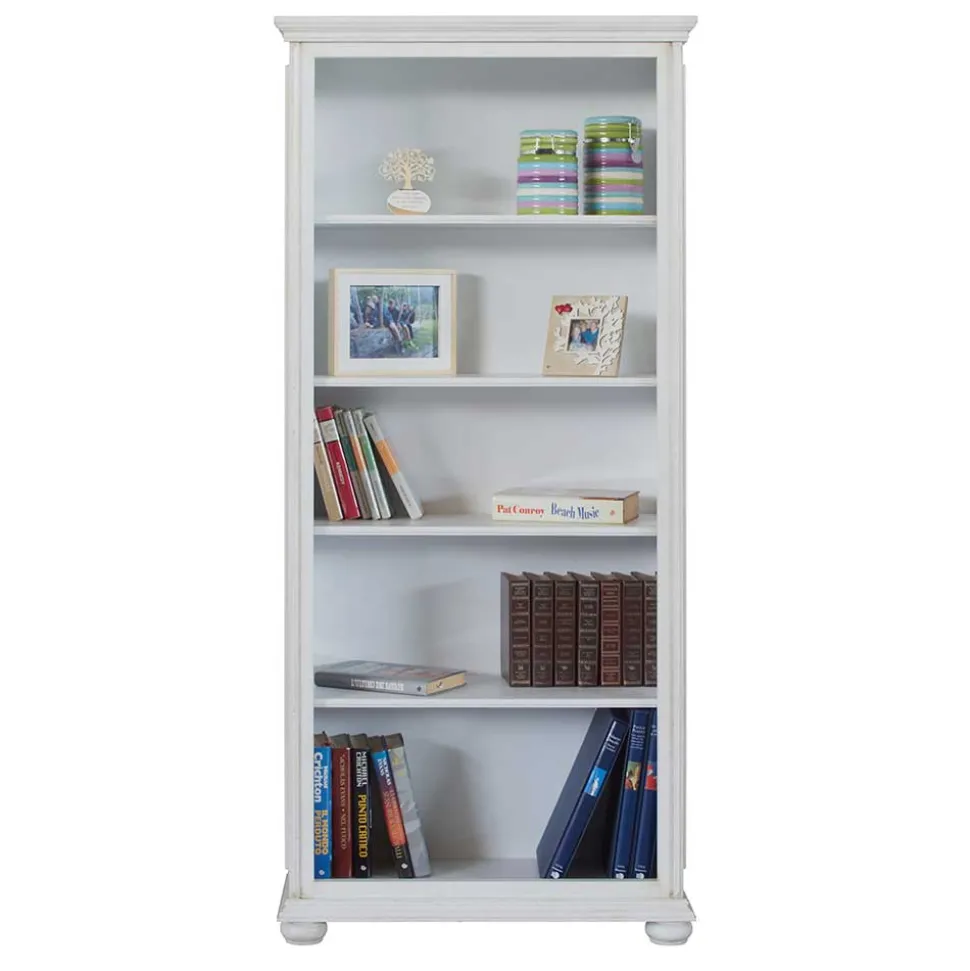 5 Fächer Regal in Antikweiß - Vicina