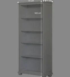 5 Fächer Regal in Antikweiß - Vicina