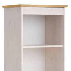 5 Fächer Regal in Weiß und Kiefer Honig - Zentra