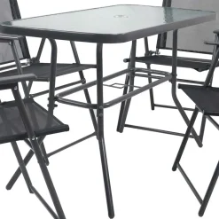 4 Klappstühle & Gartentisch Set - Alcamo (fünfteilig)