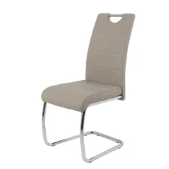 2 oder 4 Essstühle in Kunstleder Beige - Banda (Set)