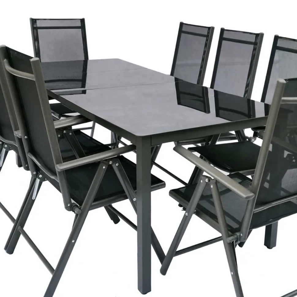 8 Personen Garten-Sitzgruppe Set - Micaelo (neunteilig)