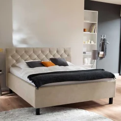 2 Personen Polsterbett mit 120 cm Kopfteil - Piton