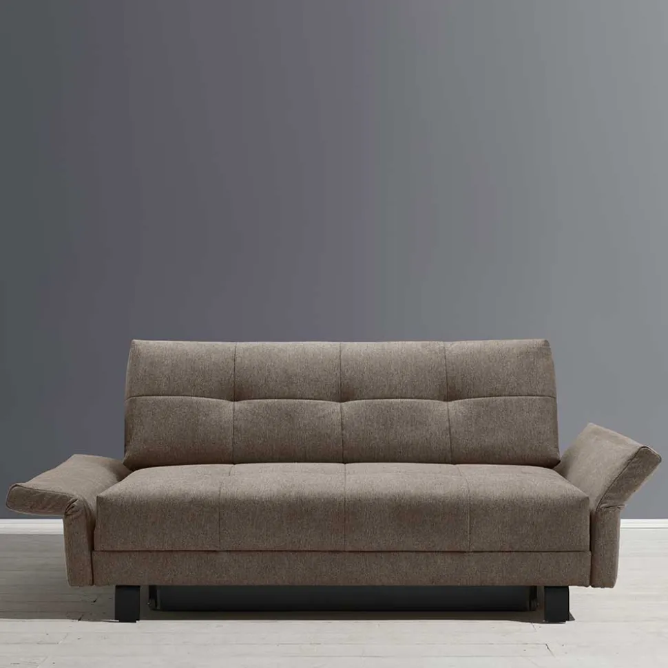 2 Personen Schlafcouch in Dunkelbraun - Jaxta