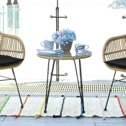 2 Personen Sitzgarnitur aus Kunstrattan - Vasteca (dreiteilig)