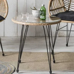 2 Personen Sitzgarnitur aus Kunstrattan - Vasteca (dreiteilig)